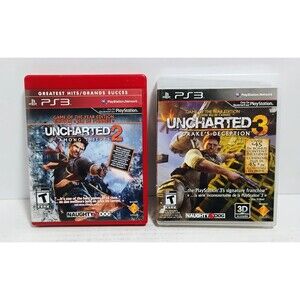 SONY PLAYSTATION 3 PS3 UNCHARTED LOT AMONG THIEVES & DRAKES DECEPTION